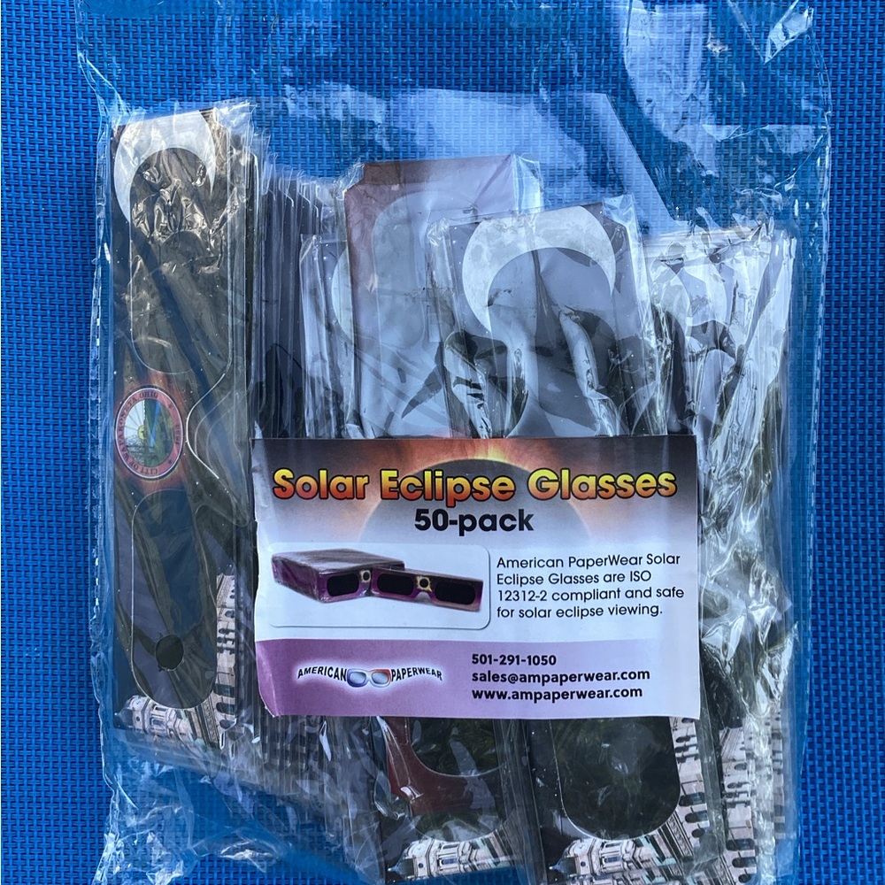 Solar Eclipse Glasses, ISO Compliant, 50-Pack, New, NWT